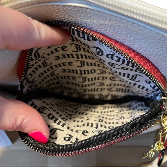 *NWT* Juicy Couture Womens Charm School Satchel Handbag in Cream - Picture 5 of 9